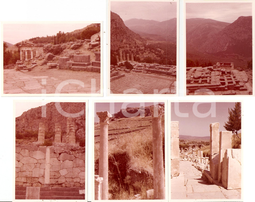 Fotografia d epoca originale 1964 KARI GREECE Sito archeologico di DELFI Lotto 6 foto 8x12 cm 1