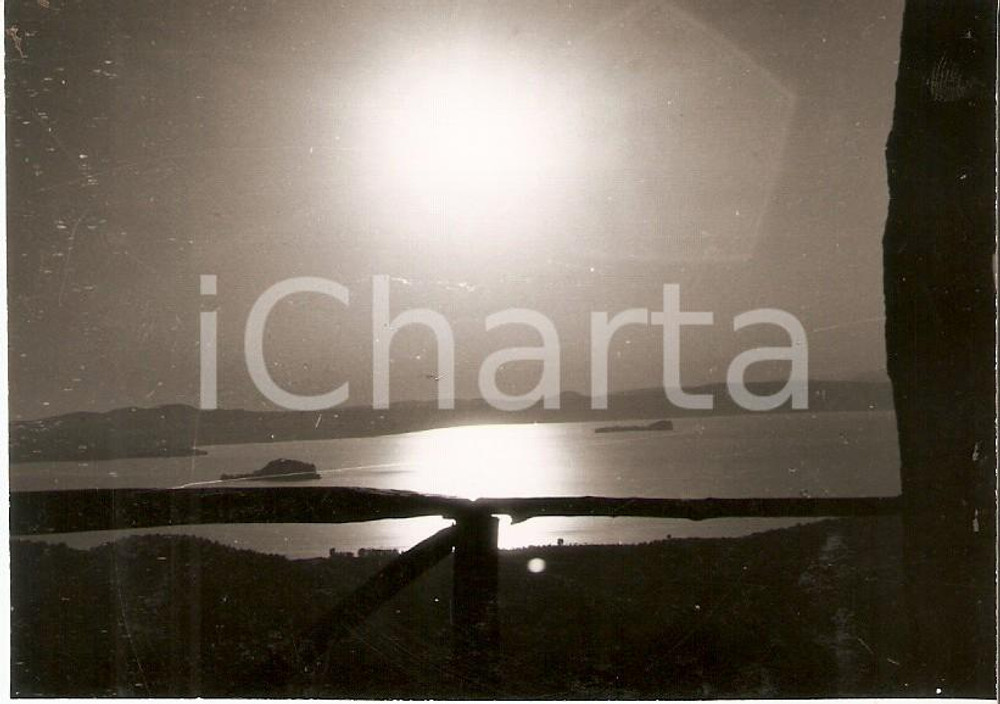 Fotografia d epoca originale 1959 BOLSENA VT Tramonto sul lago Fotografia 7x10 cm 1