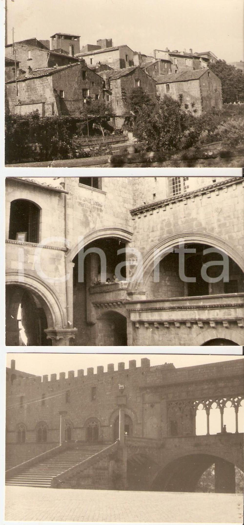 Fotografia d epoca originale 1958 VITERBO Palazzo dei Papi e panorama Lotto 3 foto 10x7 cm 1