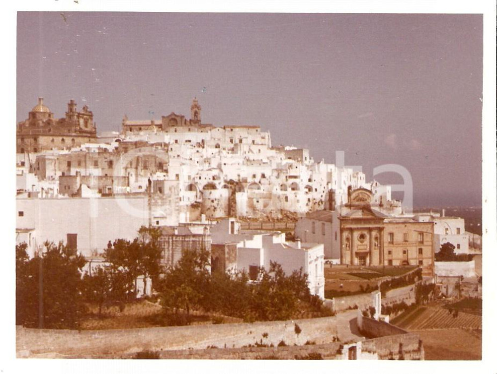 Fotografia d epoca originale 1966 OSTUNI BR Panorama della cittÃ  Fotografia 9x11 cm 1