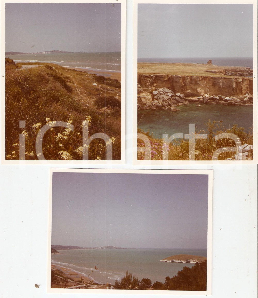 Fotografia d epoca originale 1966 VIESTE FG Panorama con mare e scogliera Lotto 3 foto 9x11 cm 1