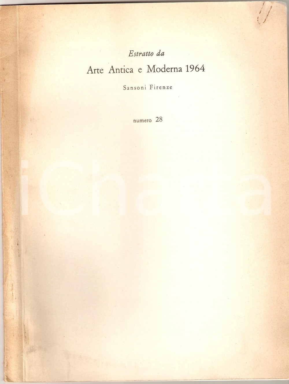 Libro, pubblicazione d epoca 1964 Chiusi SI Ornella TERROSI ZANCO Scultura funeraria chiusina arte SEVERA 1