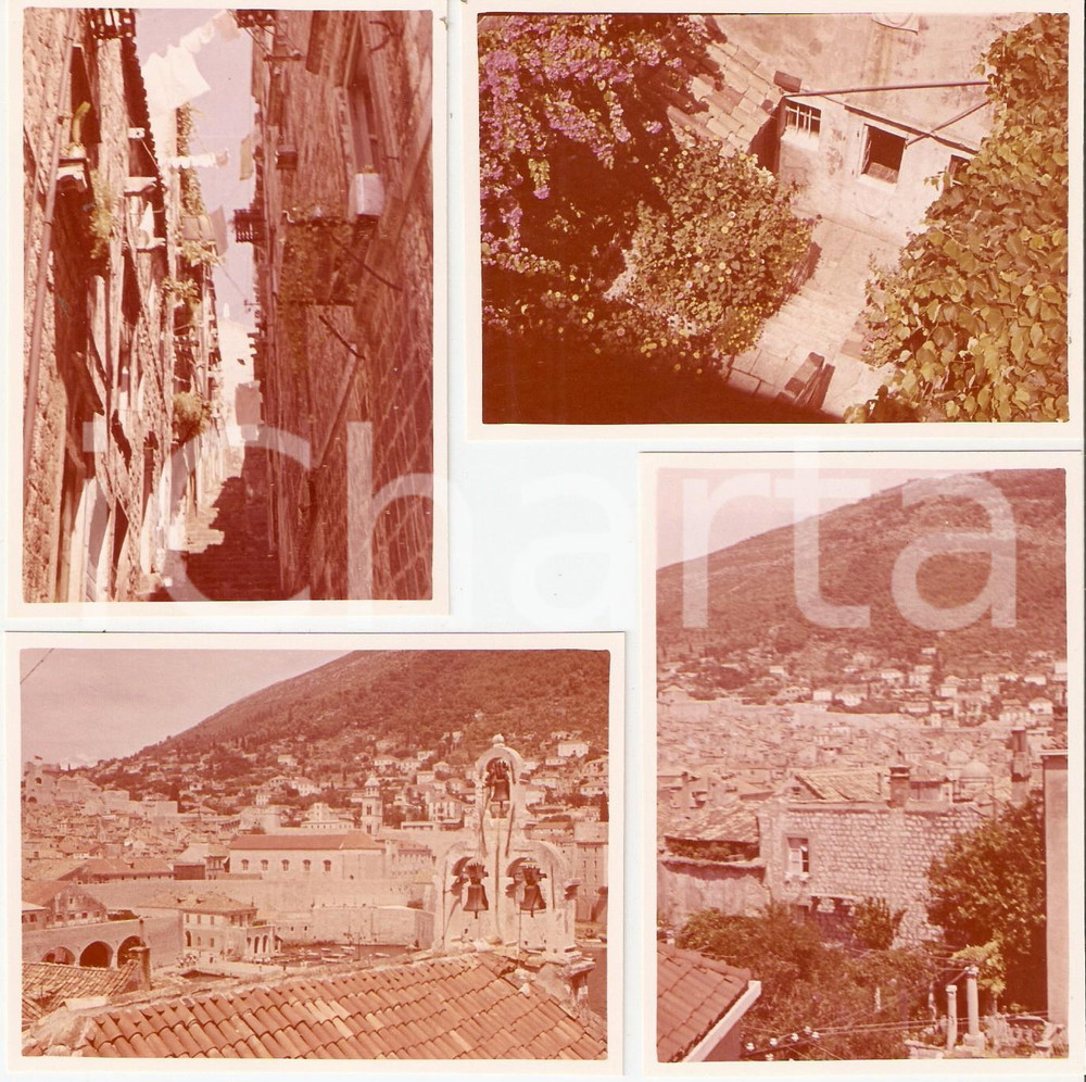 Fotografia d epoca originale 1960 DUBROVNIK CROAZIA La cittÃ  vista dai tetti e tra i vicoli Lotto 4 foto 1