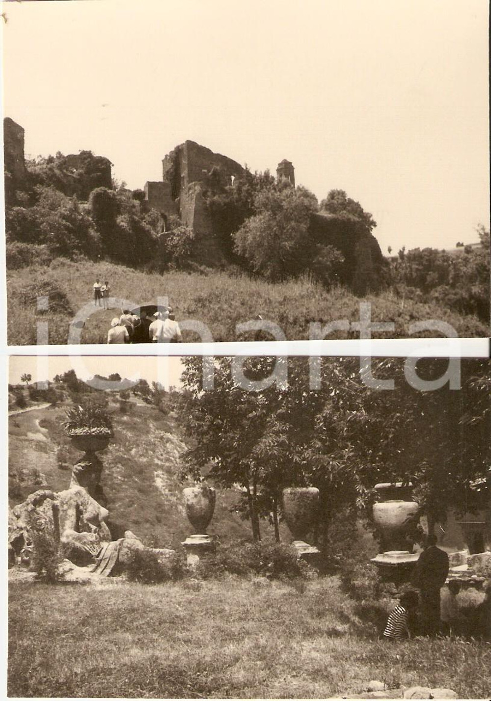 Fotografia d epoca originale 1958 BOMARZO VT Gita al Parco dei Mostri Lotto 2 foto 10x7 cm 1