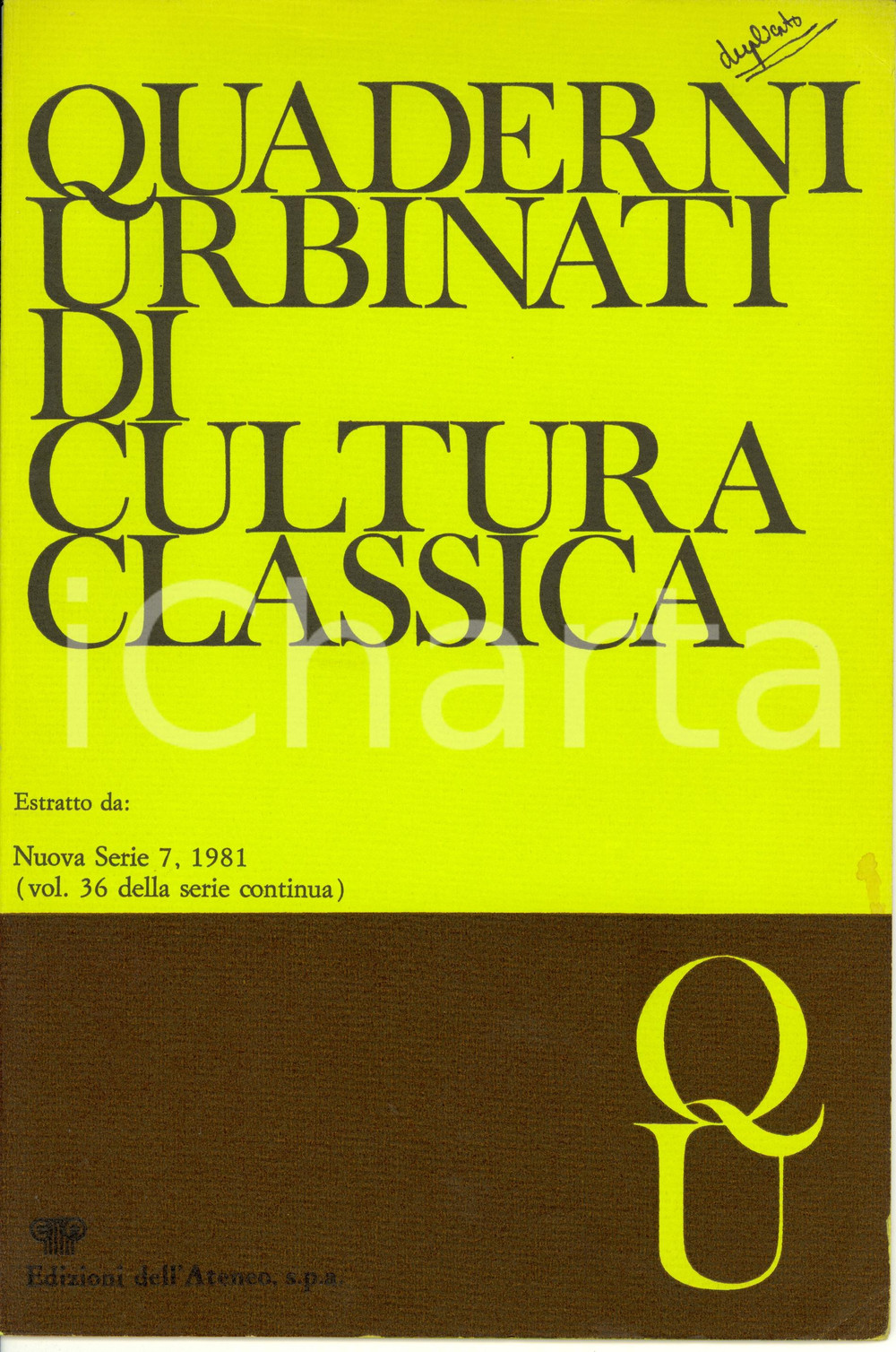 Libro, pubblicazione d epoca 1981 Andrea GIARDINA Aristocrazie terriere e piccola mercatura Quaderni Urbinati 1
