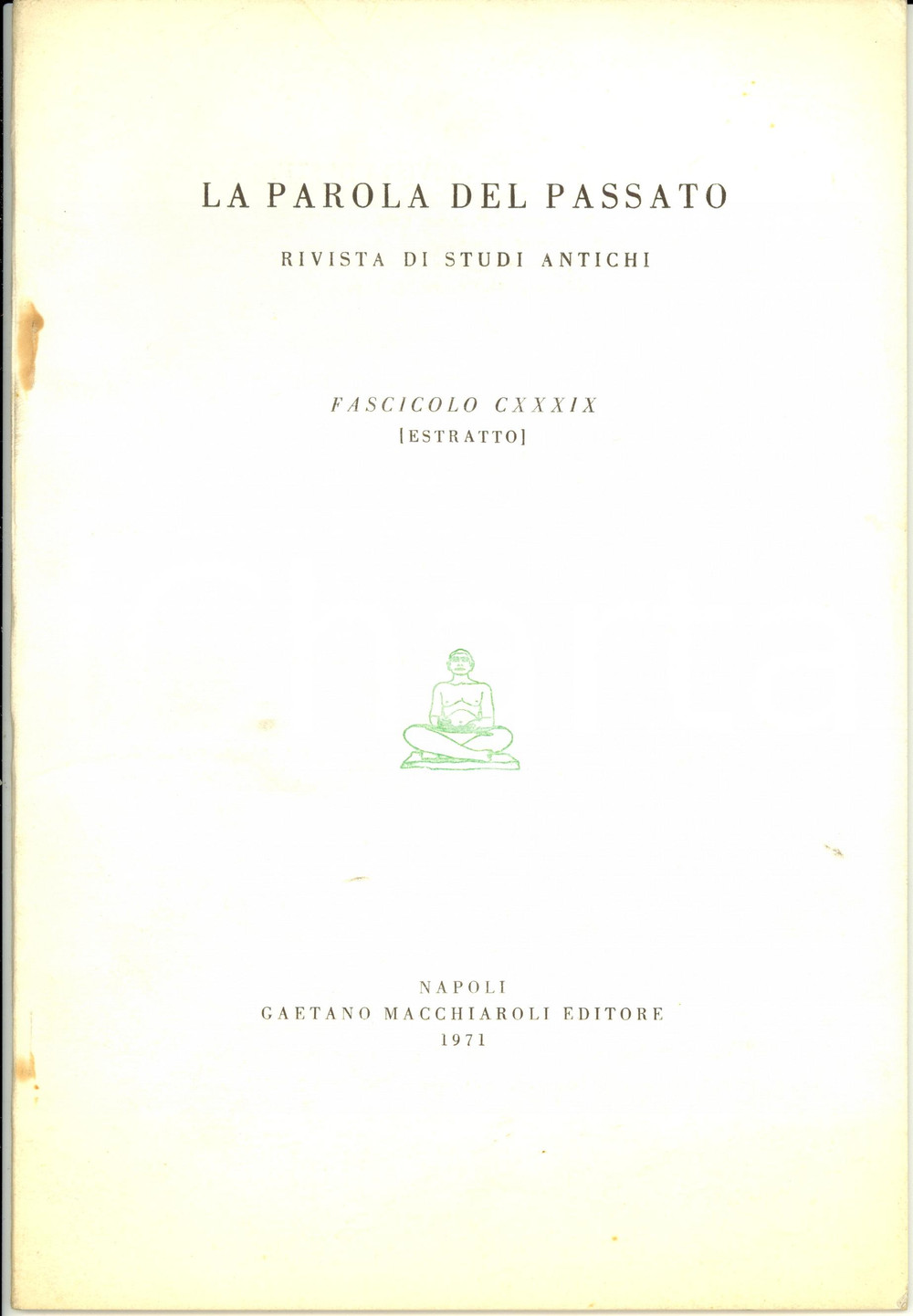 Libro, pubblicazione d epoca 1971 Pia DE FIDIO Il DEMIURGO e il ruolo delle TECHNAI in PLATONE Pubblicazione 1