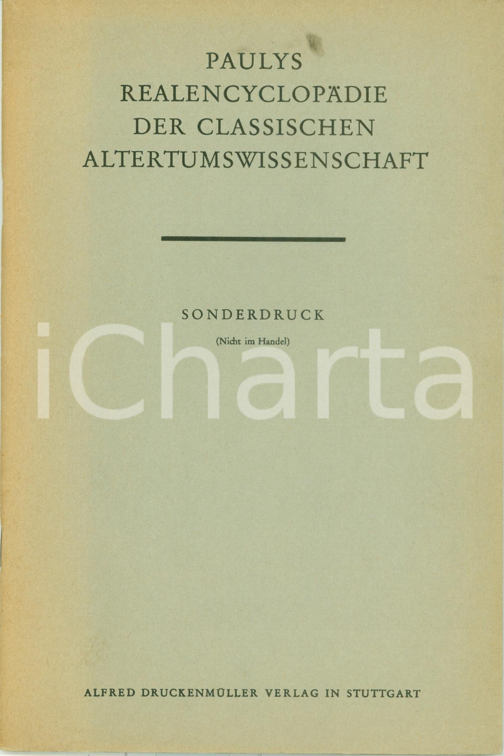 Libro, pubblicazione d epoca 1960 ca Max TREU Lirici greci PAULY WISSOWA RealencyclopÃ¤die FUORI COMMERCIO 1