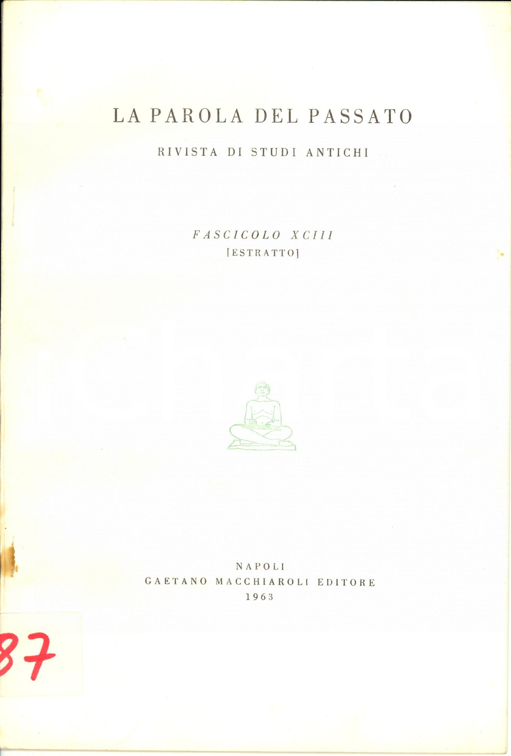 Libro, pubblicazione d epoca 1963 Gianfranco MADDOLI Decreto temistocleo di TREZENE Pubblicazione 1