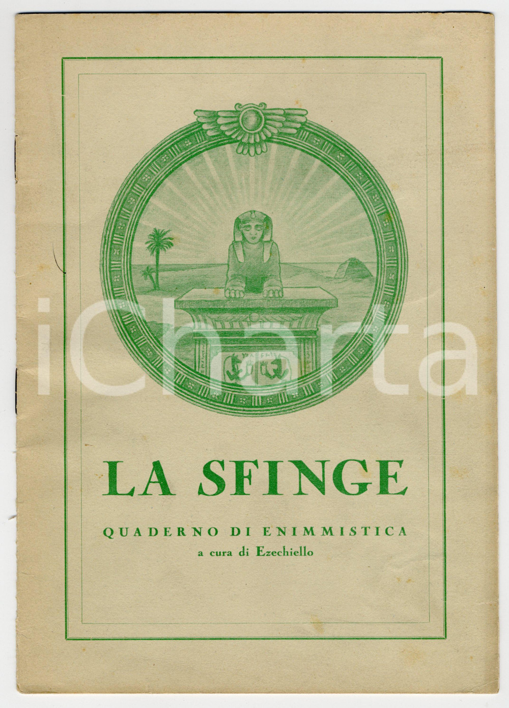 Giornale, rivista storica 1944 LA SFINGE Quaderno di enigmistica EZECHIELLO 1