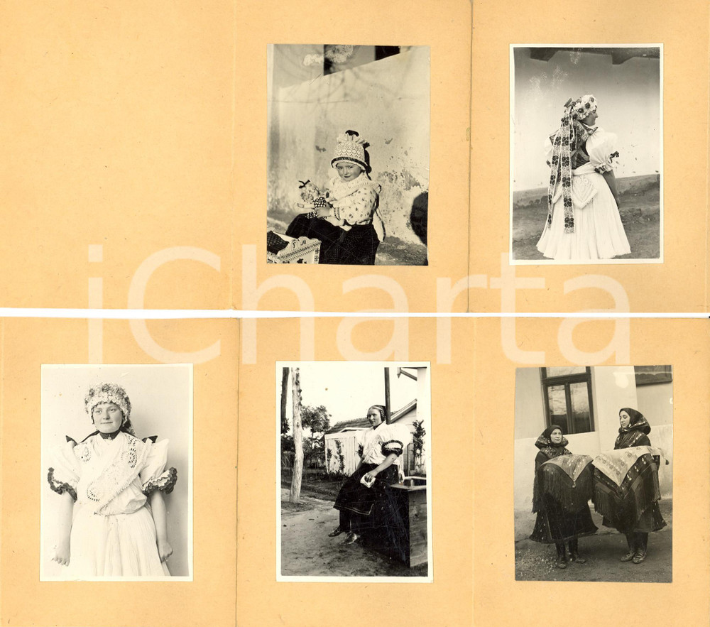 Fotografia d epoca originale 1940 BOLDOG HUNGARY Women in national costumes Lotto 5 forografie 1