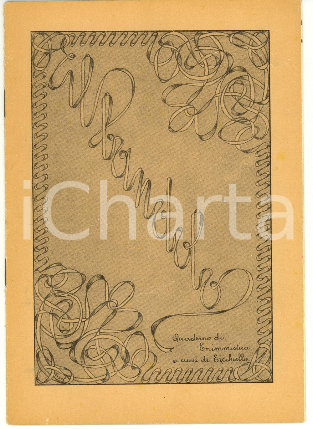 Giornale, rivista storica 1945 IL BANDOLO Quaderno di enigmistica EZECHIELLO 1