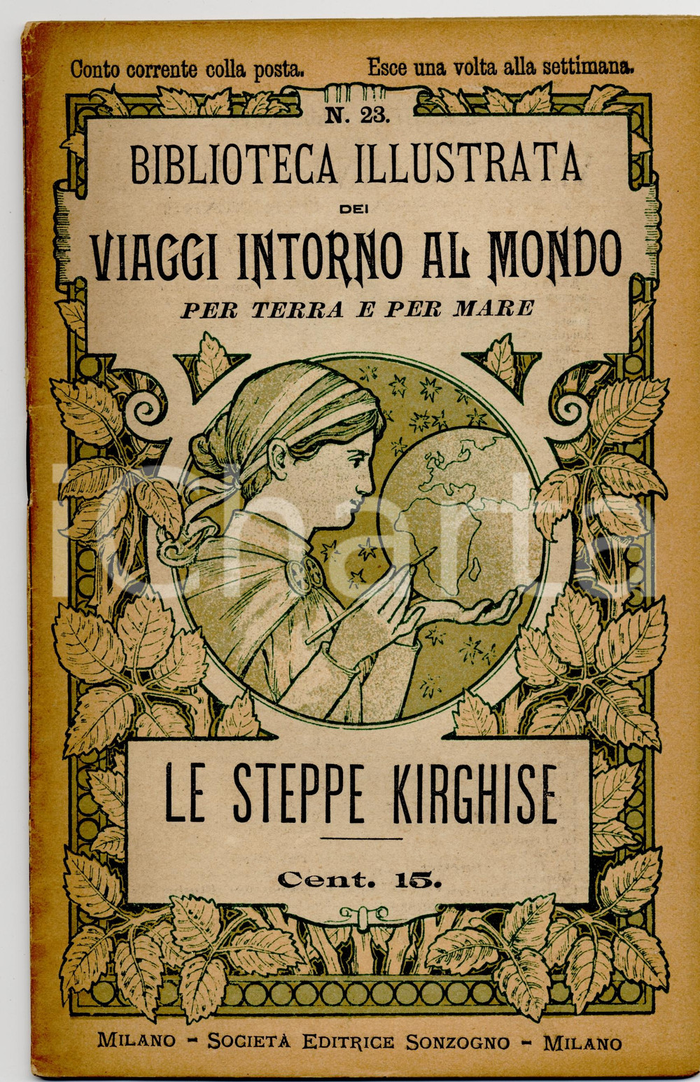 Libro, pubblicazione d epoca 1899 Enrico MOSER Le steppe kirghise Biblioteca viaggi 1