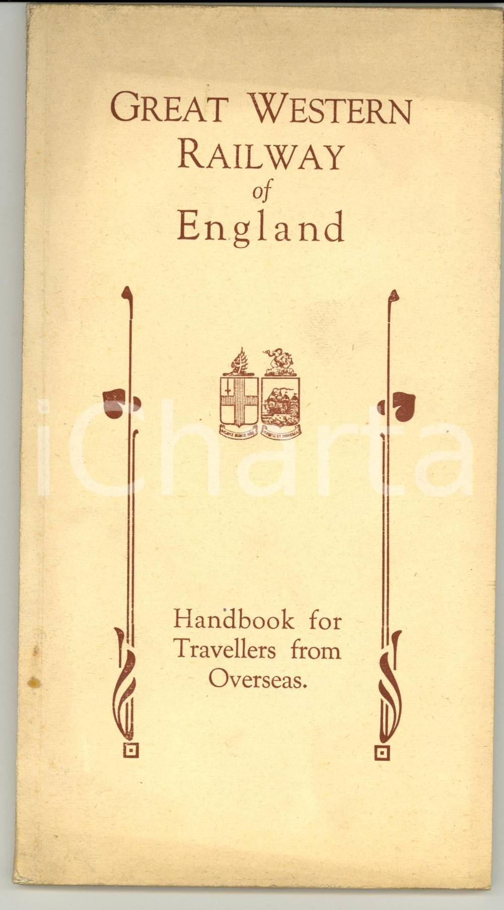 Materiale pubblicitario d’epoca 1925 GREAT WESTERN RAILWAY ENGLAND Handbook Travellers 1