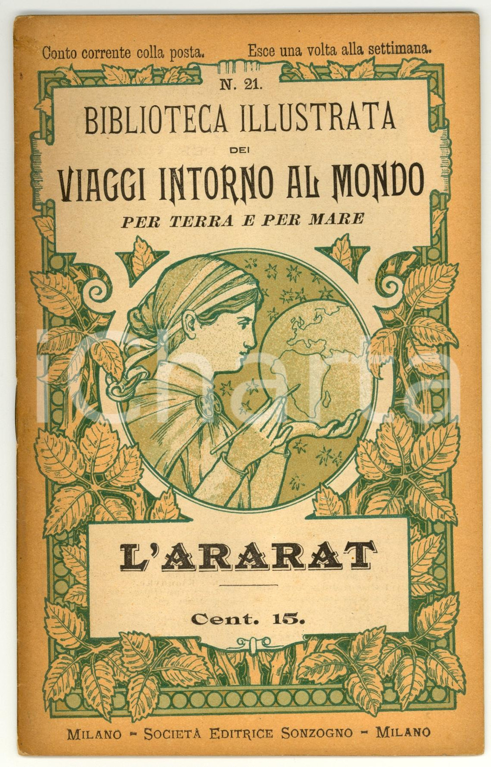 Libro, pubblicazione d epoca 1899 Giulio LECLERCQ L Ararat Biblioteca viaggi 1