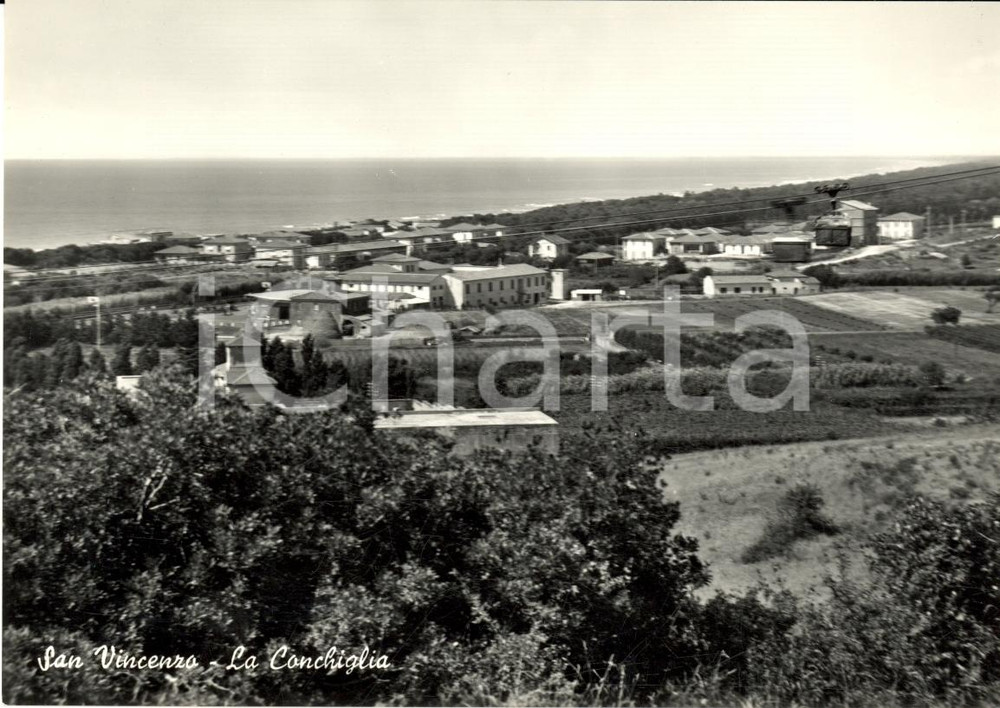 Cartolina originale da collezione 1950 ca SAN VINCENZO LI Panorama località LA CONCHIGLIA Cartolina 1