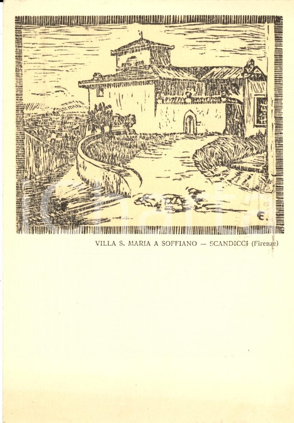 Cartolina originale da collezione 1962 FIRENZE SCANDICCI Villa Santa Maria a SOFFIANO Cartolina FG 1