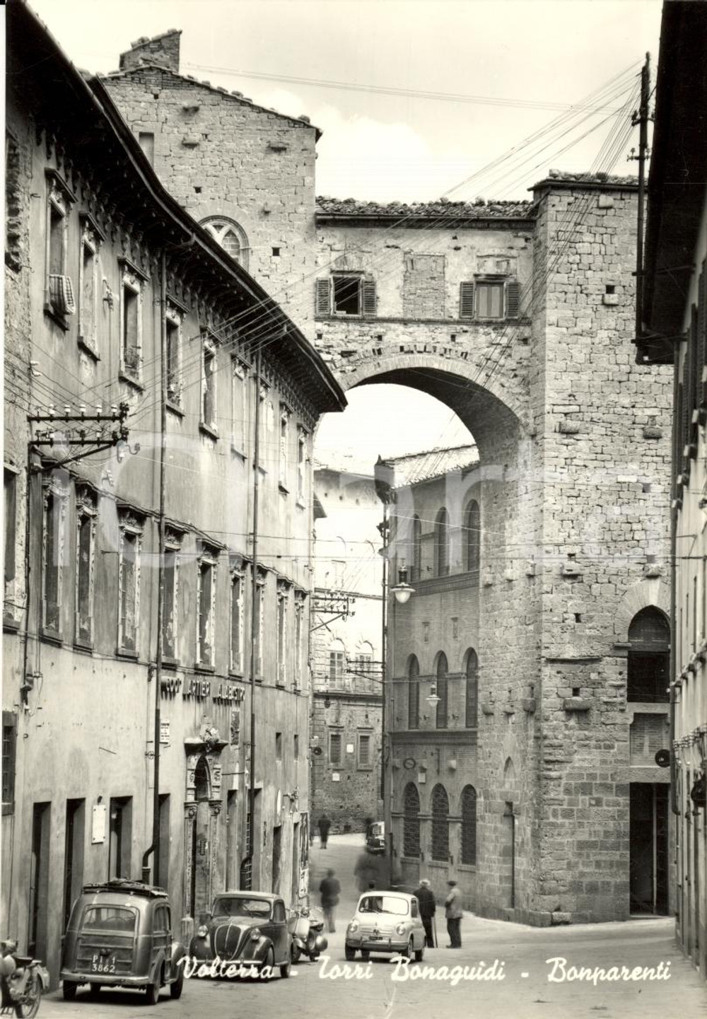 Cartolina originale da collezione 1950 ca VOLTERRA PI Le torri BONAGUIDI  BONPARENTI 1
