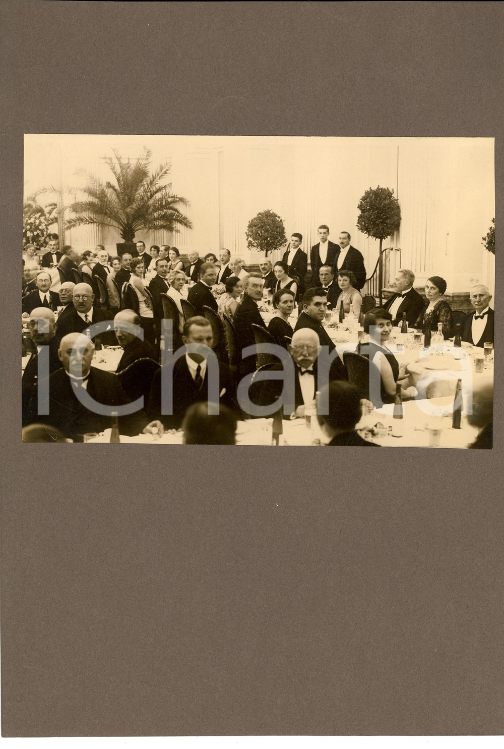 Fotografia d epoca originale 1930 BUDAPEST Pranzo anniversario direttore RAS ERDOS 1