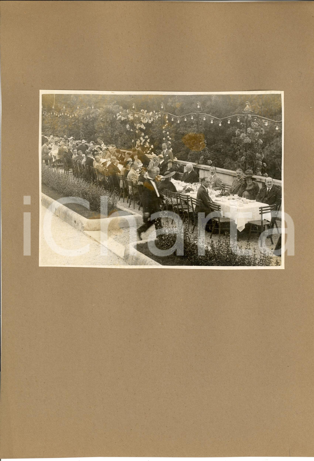 Fotografia d epoca originale 1934 WIEN Pranzo UTRAS Reisegesellschaft al KOBENZL 1