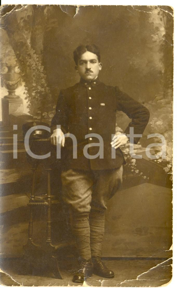Fotografia d epoca originale 1915 ca WW1 LONATO BS Ritratto del soldato FRANCESCO NEGRI 1