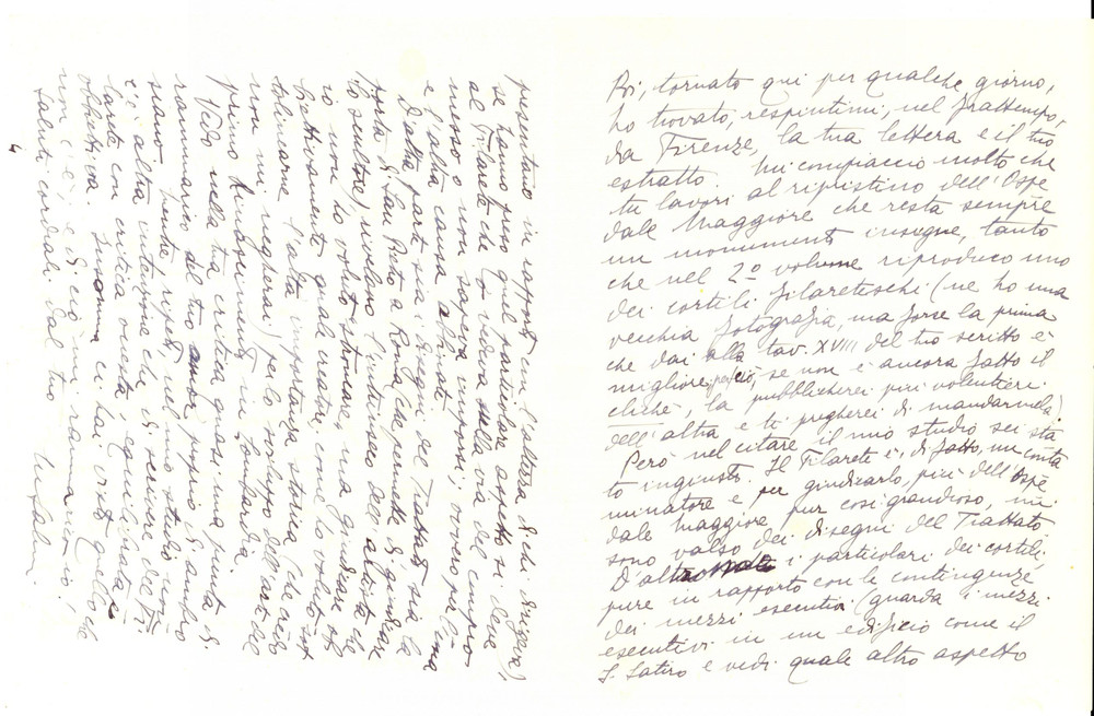 Autografo originale 1941 STOPPEDARCA AR Mario SALMI interpreta il lavoro del FILARETE Autografo 1