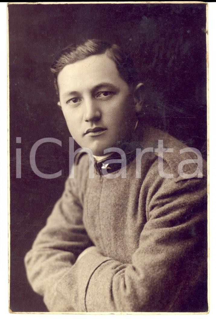 Fotografia d epoca originale 1923 POLA ISTRIA Ritratto di Rino ufficiale di FANTERIA Foto ANELLI 1
