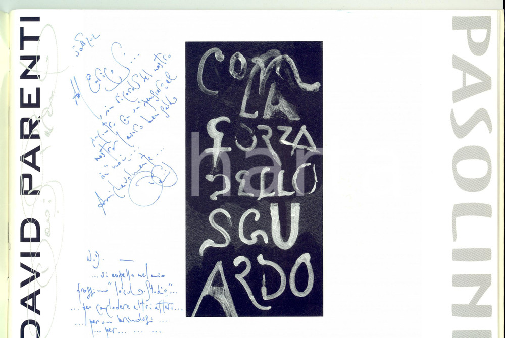 Libro, pubblicazione d epoca 2005 ca David PARENTI Pasolini. la forza dello sguardo Catalogo AUTOGRAFATO 1
