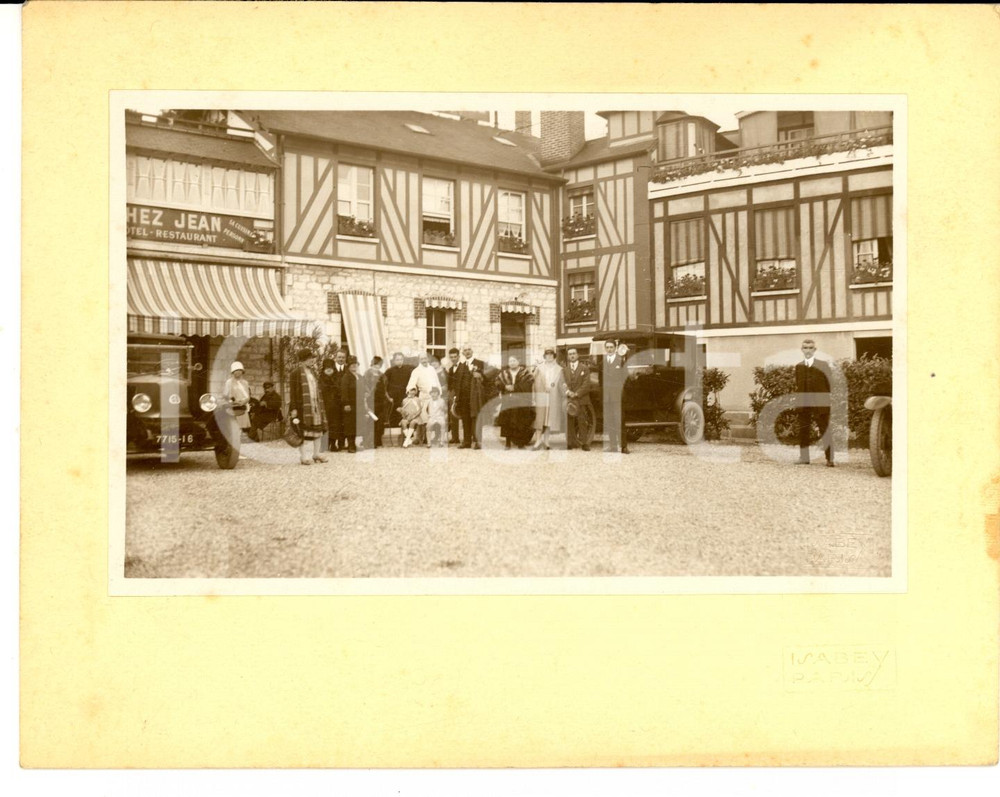 Fotografia d epoca originale 1920 VERNON Famille au restaurant LA TOUR DE CLAIRE chez Jean DAGNINO Photo 1