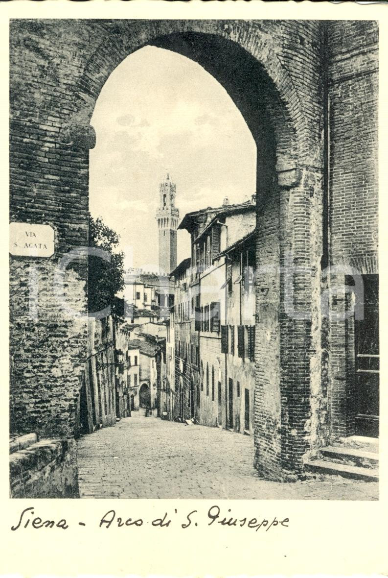 Cartolina originale da collezione 1934 SIENA Veduta dell Arco di SAN GIUSEPPE Cartolina postale FG NV 1
