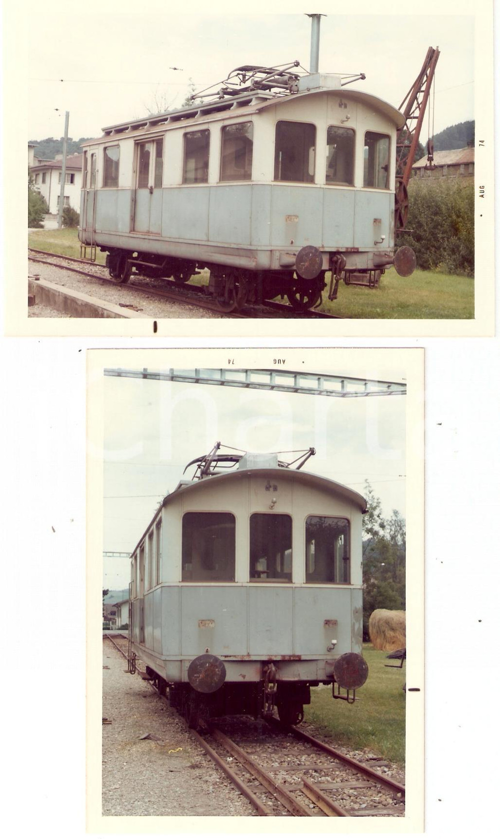 Fotografia d epoca originale 1974 SVIZZERA Ferrovia BERN  WORB Bahnen Treno in campagna VBW LOTTO 2 Foto 1