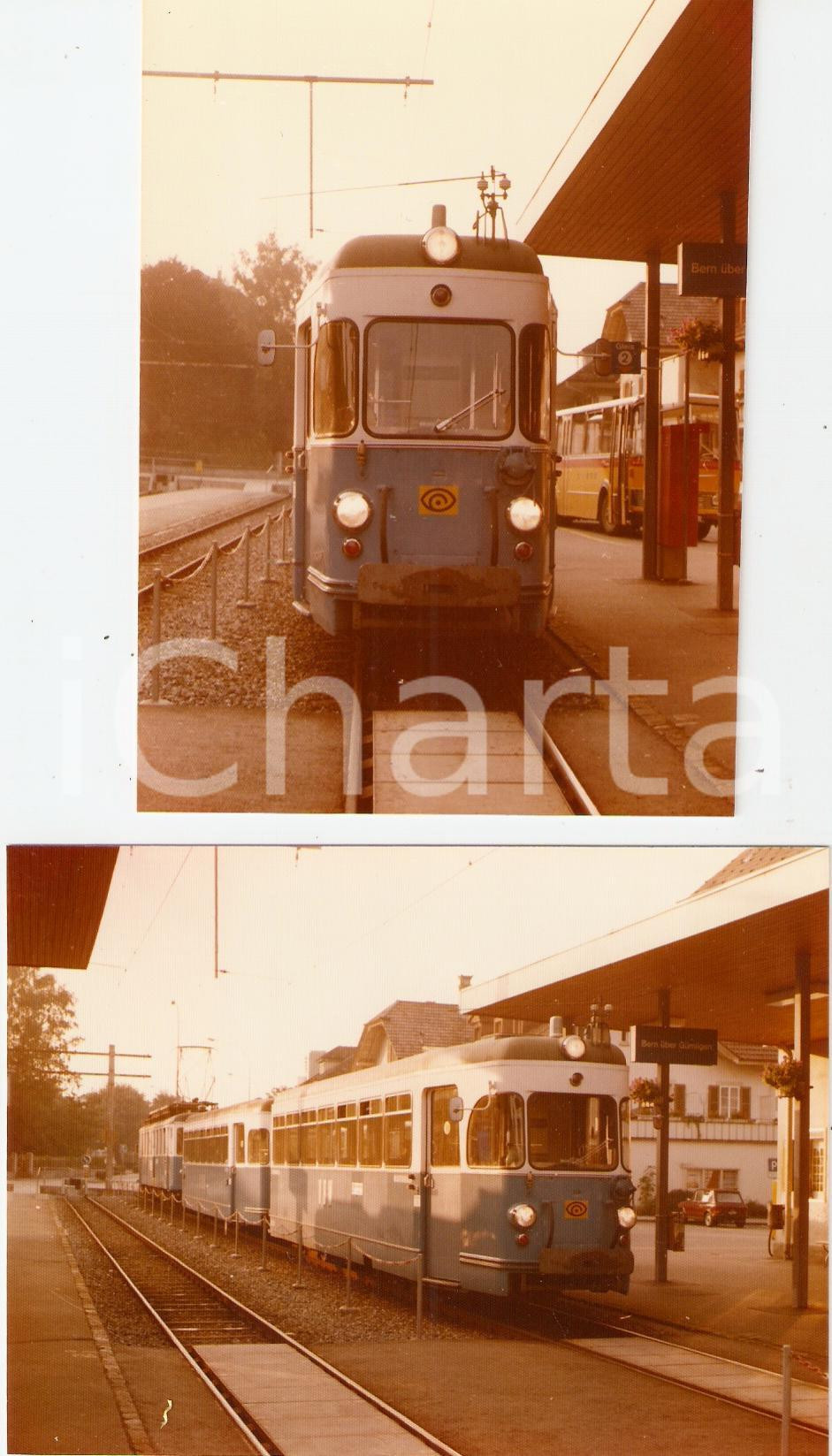 Fotografia d epoca originale 1975 ca SVIZZERA Ferrovia BERN  WORB Stazione BERN ÃœBER GÃœMLIGEN LOTTO 2 Foto 1