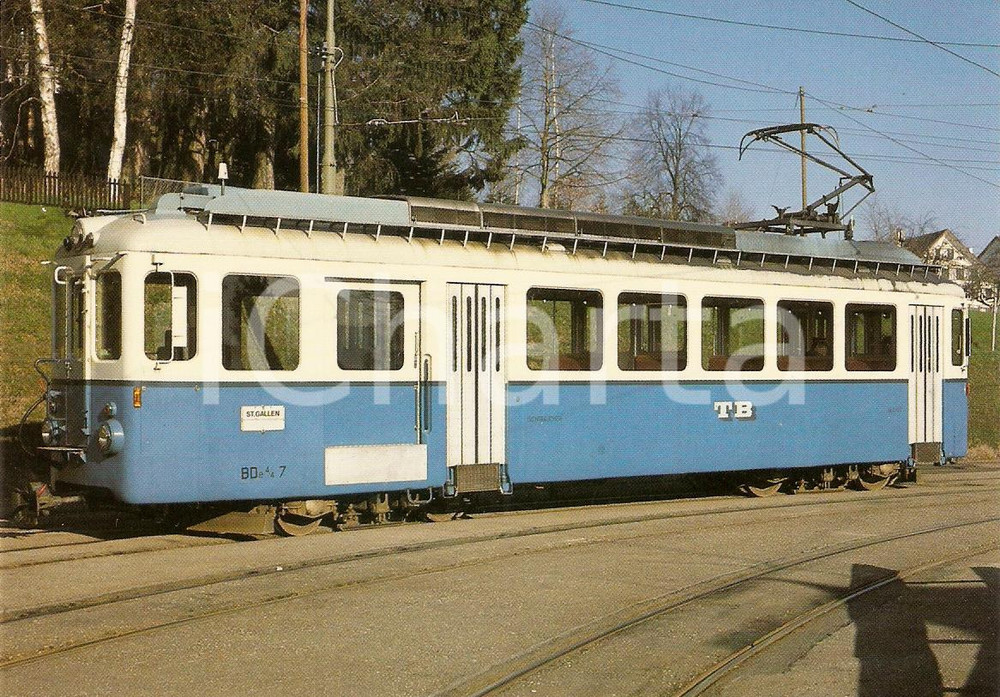 Cartolina originale da collezione 1984 SVIZZERA  TROGENERBAHN Meter gauge Motor coach Be 4/4 7 Cartolina FG NV 1