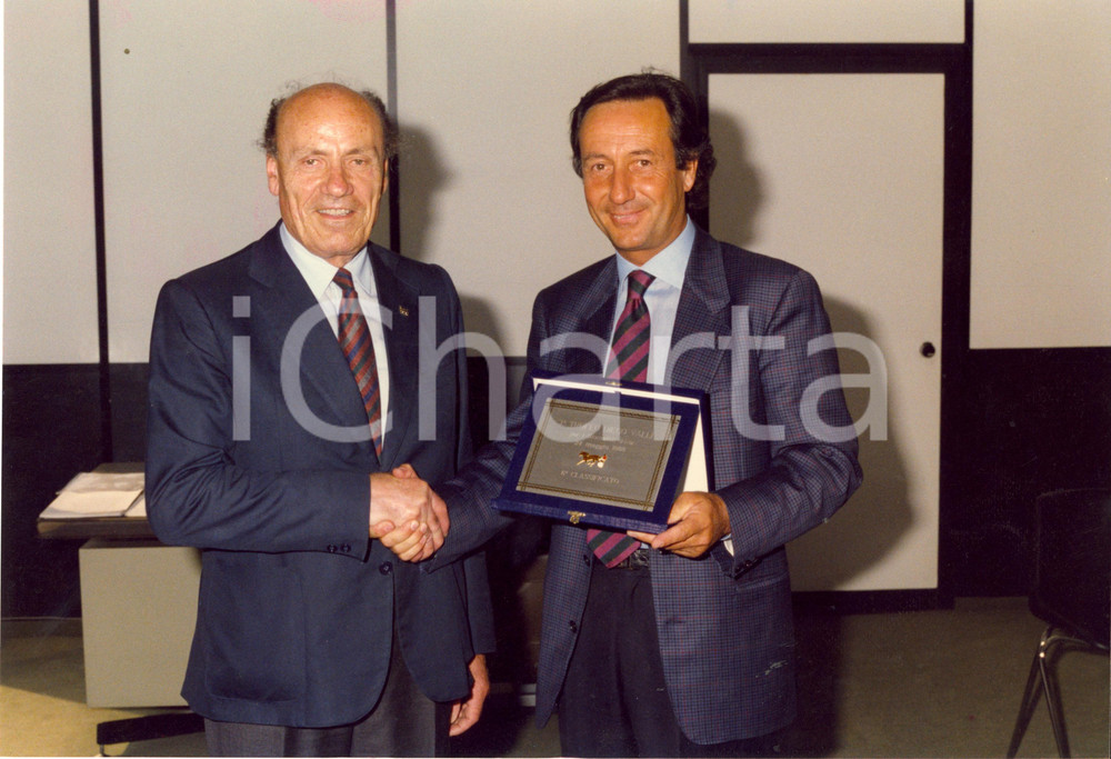Fotografia d epoca originale 1988 MILANO III Memorial DIEGO VALLI Giornalista 6Â° corsa TROTTER Foto 29 x 20 1