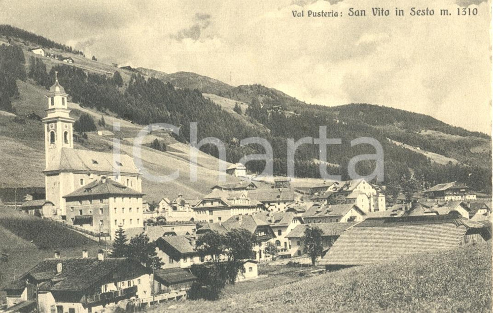 Cartolina originale da collezione 1925 ca SAN VITO IN SESTO BZ Veduta generale  VAL PUSTERIA Cartolina postale 1
