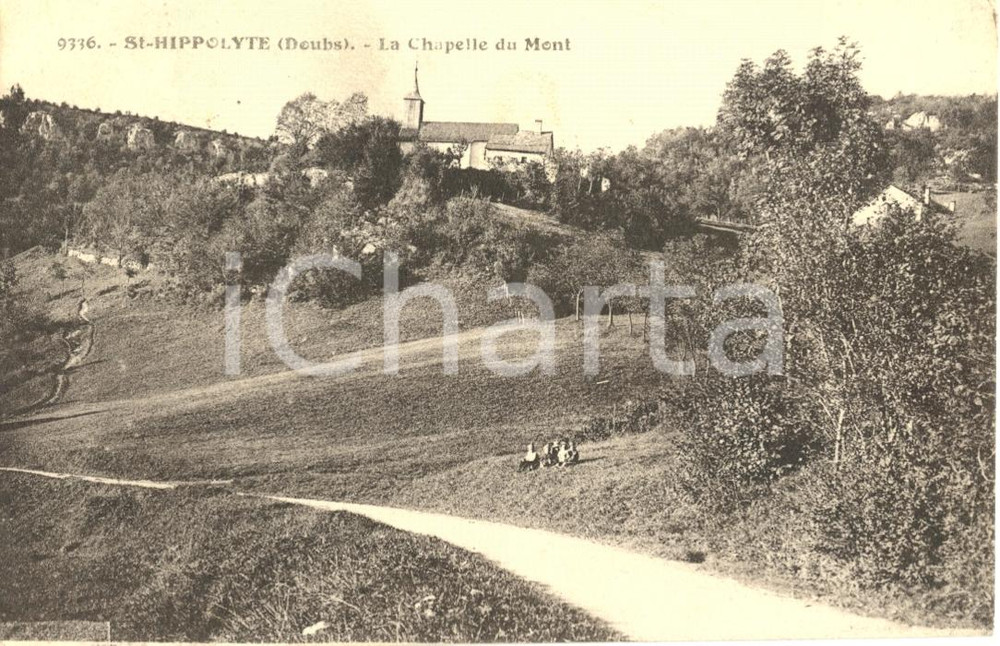 Cartolina originale da collezione 1931 SAINT HIPPOLYTE F Paysage   Chapelle du Mont Cartolina animata FP VG 1
