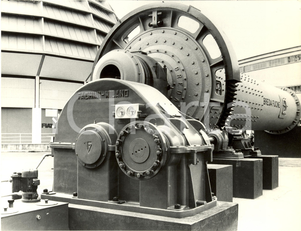 Fotografia d epoca originale 1964 MILANO Ing. V. FACHINI Forno combinato da cemento BREDA Fucine FOTOGRAFIA 1