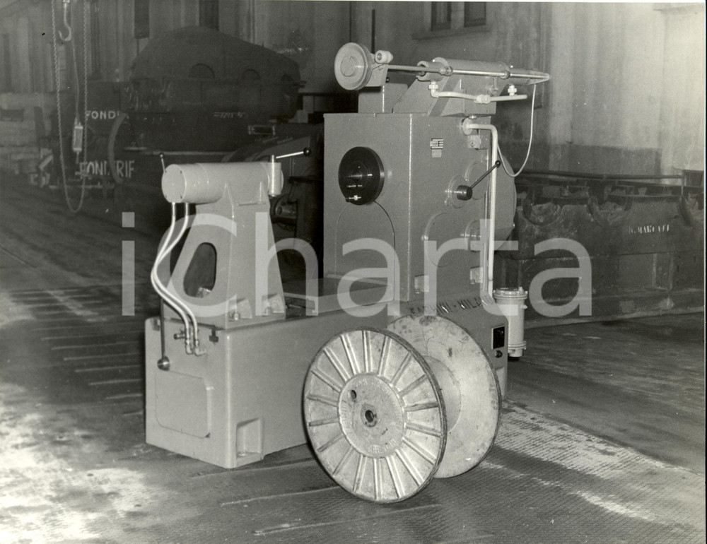 Fotografia d epoca originale 1961 RHO  MILANO Ditta Ing. V.FACHINI Bobinatore per filo GNUTTI FOTOGRAFIA 1