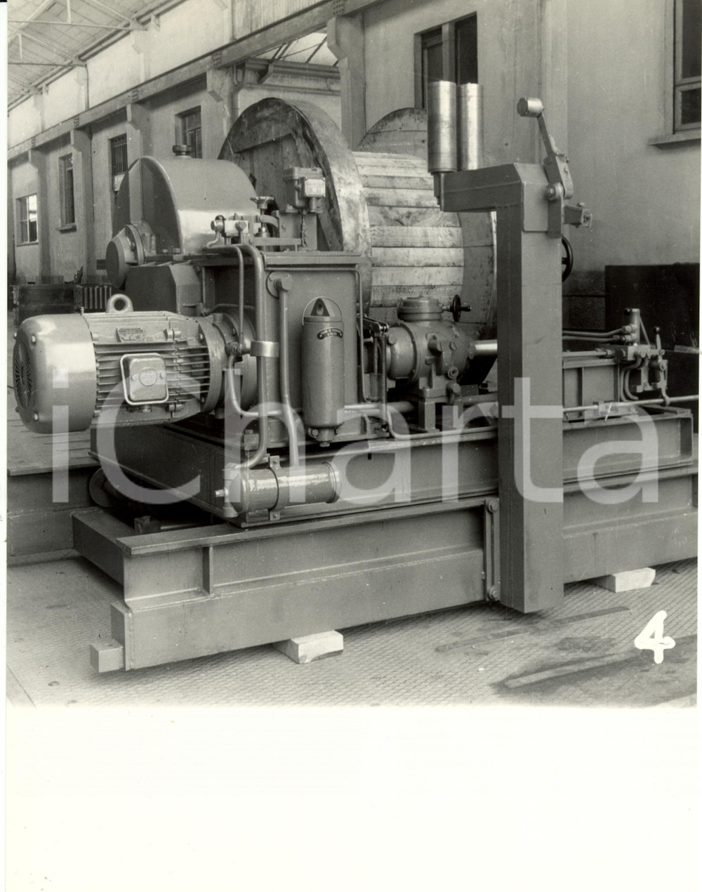 Fotografia d epoca originale 1958 RHO  MILANO Ditta Ing. V.FACHINI Bobinatore per filo trolley FOTOGRAFIA 1