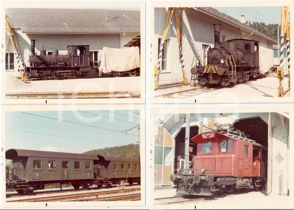 Fotografia d epoca originale 1973 SVIZZERA Ferrovia DAMPFBAHN BERN Treno a vapore DBB Lotto 4 fotografie 1