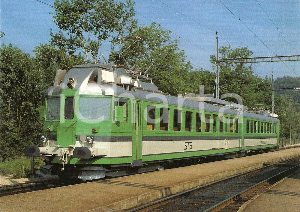 Cartolina originale da collezione 1985 SVIZZERA Ferrovia SENSETALBAHN Electric motor coach BDe 4/6 102 Cartolina 1