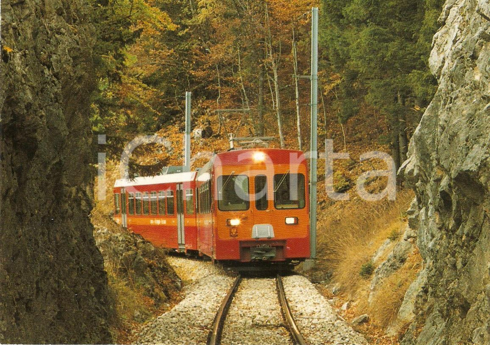 Cartolina originale da collezione 1980 ca SVIZZERA Chemin de fer NYON ST. CERGUE LA CURE Automotrice Ã©lectrique FG 1