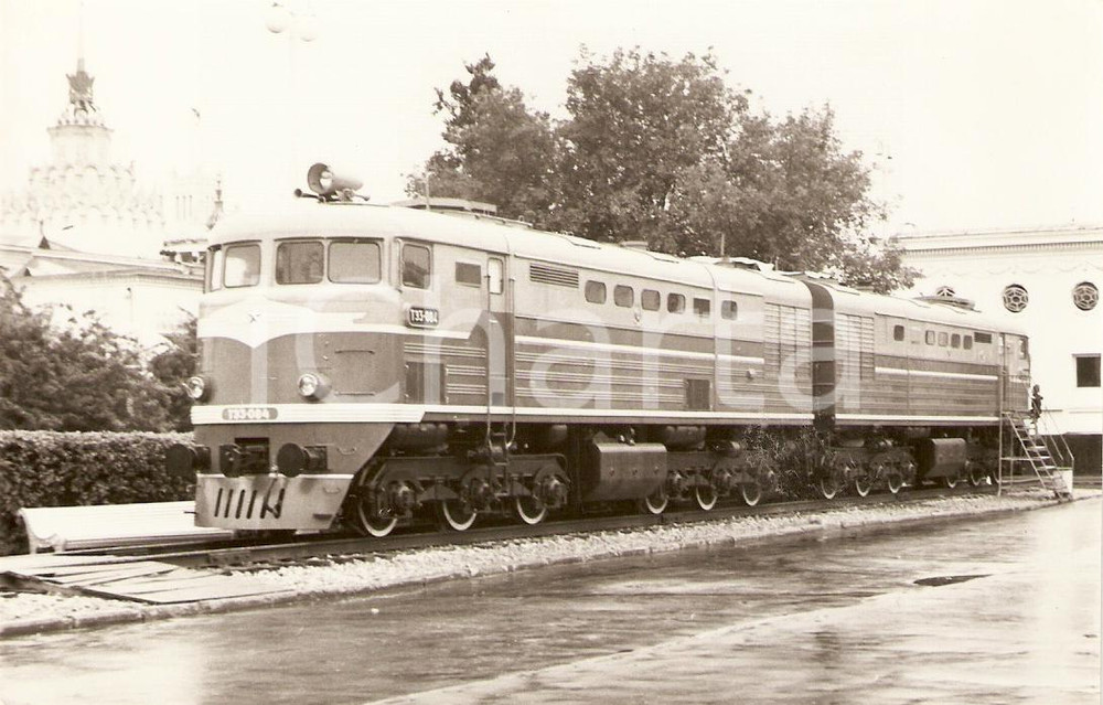 Cartolina originale da collezione 1970 ca USSR Locomotiva SU T33084 Verlag SLEZAK Fotografia seriale 1