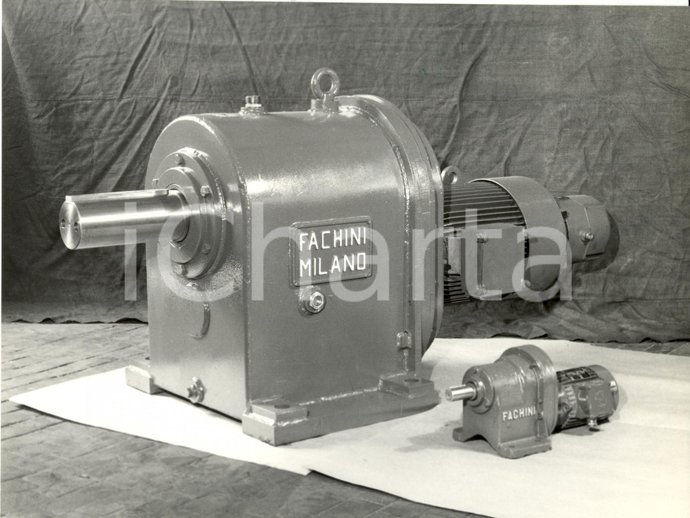 Fotografia d epoca originale 1969 RHOMILANO Ditta Ing. V. FACHINI Minimo massimo linne taglio lamiere FOTO 1