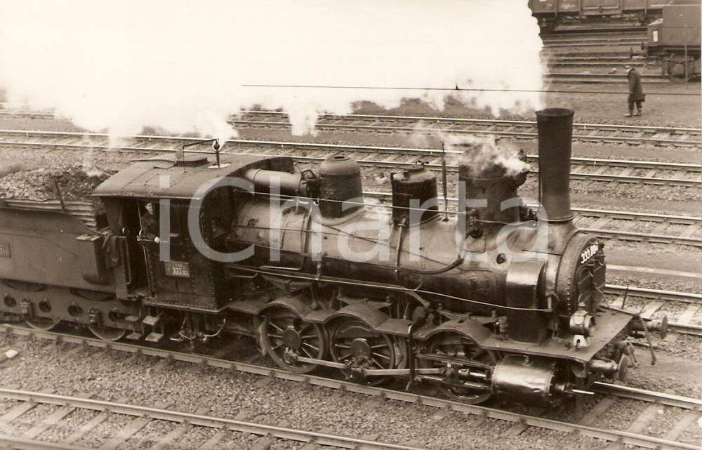 Cartolina originale da collezione 1970 ca UNGHERIA ? Locomotiva a vapore 333.004 Sammlung GRIEBL Cartolina FP 1