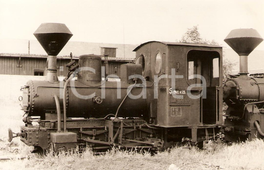 Cartolina originale da collezione 1970 ca UNGHERIA ? Locomotiva a vapore S.1961 v.23 Sammlung GRIEBL Cartolina 1