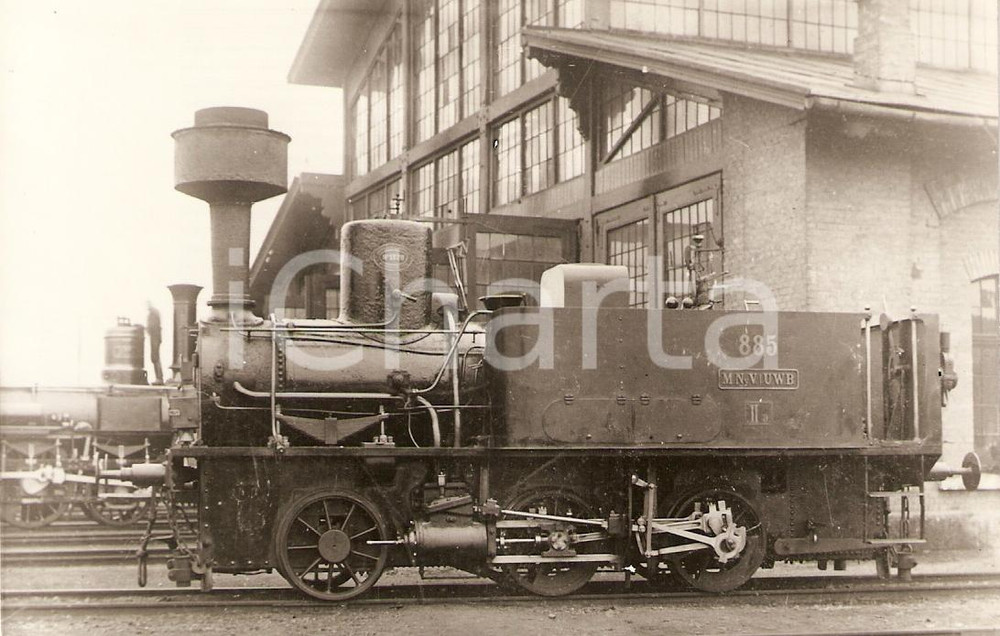 Cartolina originale da collezione 1970 ca UNGHERIA ? Locomotiva a vapore 885 MNyV UWB Sammlung GRIEBL Cartolina 1