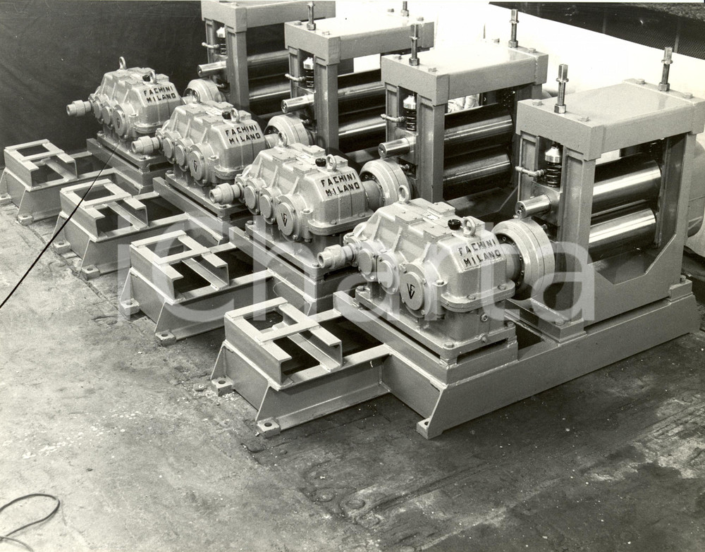 Fotografia d epoca originale 1964 RHO  MILANO Ditta Ing. V.FACHINI Riduttori per laminatori FIAT FOTOGRAFIA 1