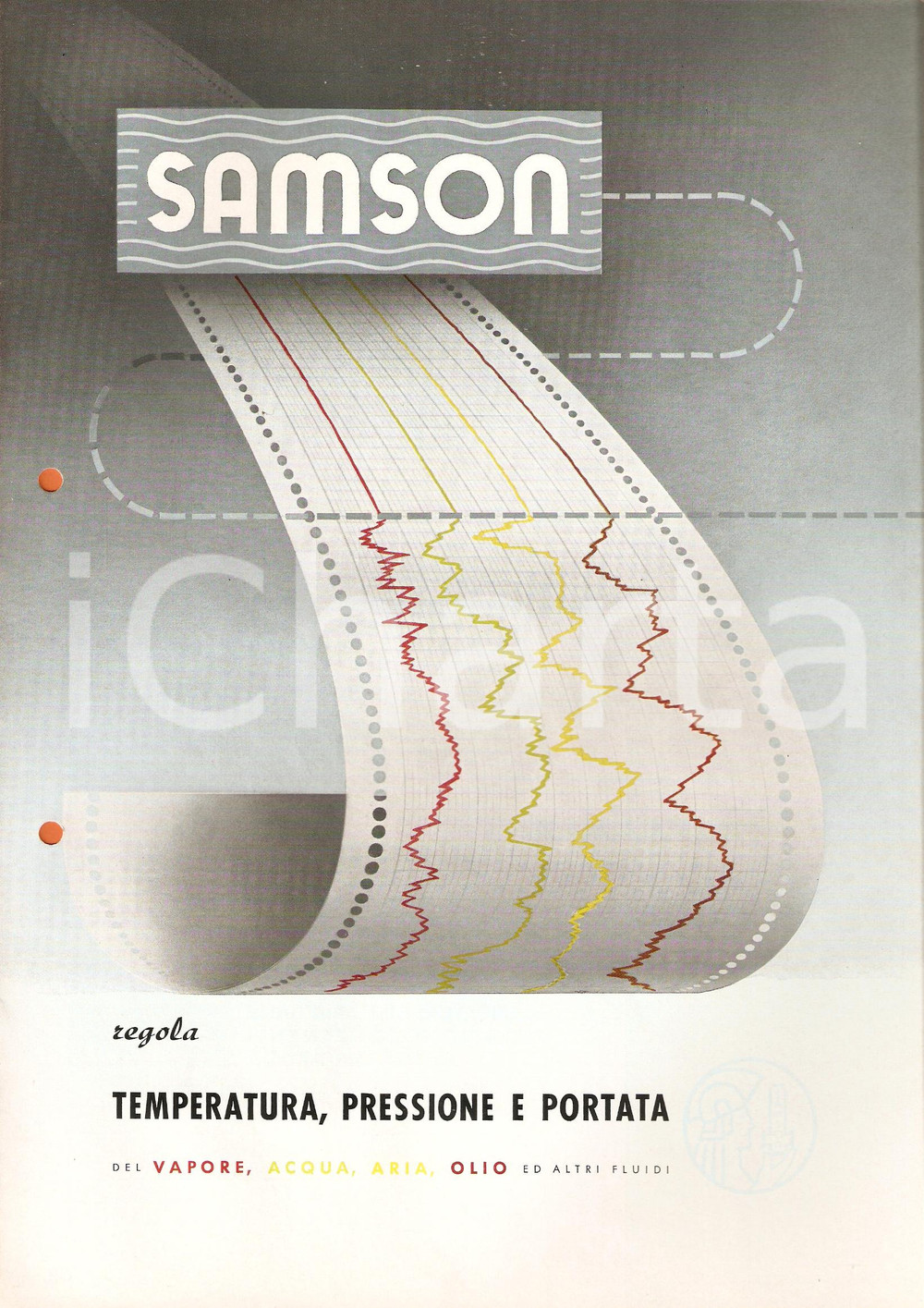 Materiale pubblicitario d’epoca 1959 MILANO SAMSON Regolatori universali LUIGI DE KÜMMERLIN  Listino illustrato 1
