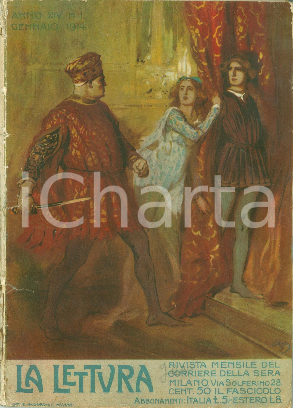 Giornale, rivista storica 1914 LA LETTURA Guido GOZZANO Un Natale a CEYLON Rivista ILLUSTRATA 1