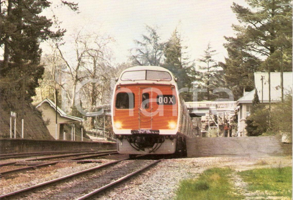 Cartolina originale da collezione 1980 STIRLING AUSTRALIA Train 00X at MOUNT LOFTY Railway Station Cartolina FG 1